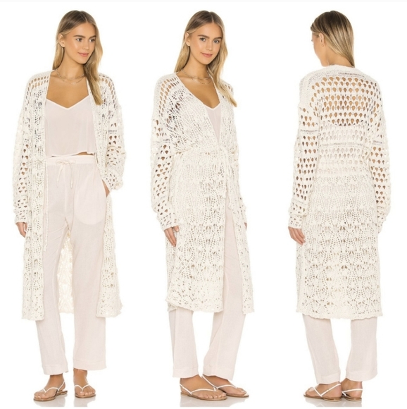Pls see copy listing / Free people crochet duster sweet talker cardi - Picture 3 of 11